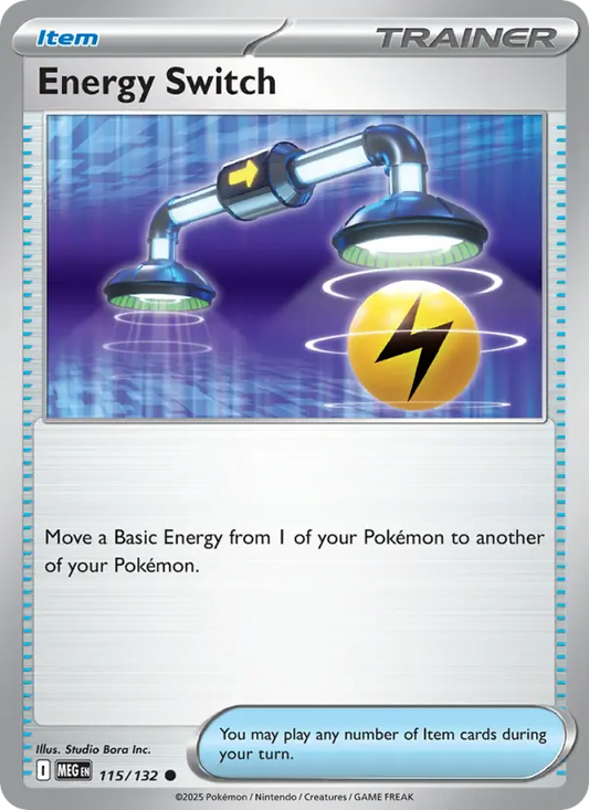 Energy Switch Reverse Holo 115/132 Mega Evolution Pokémon Card