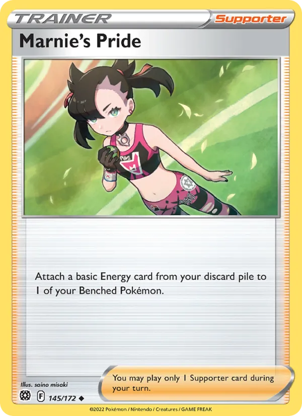 Marnie's Pride Reverse Holo 145/172 Brilliant Stars Pokémon Card
