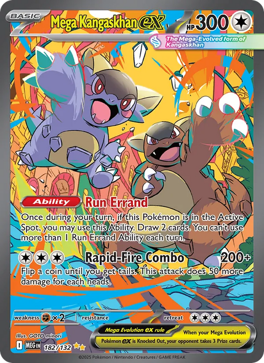 Mega Kangaskhan ex Holo 182/132 Mega Evolution Pokémon Card