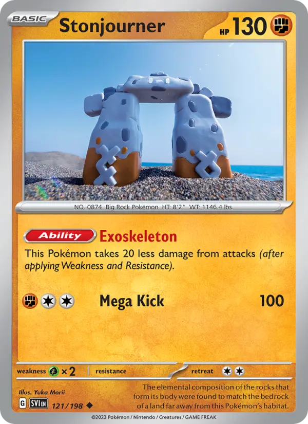 Stonjourner Non-Foil 121/198 Scarlet & Violet Pokémon Card