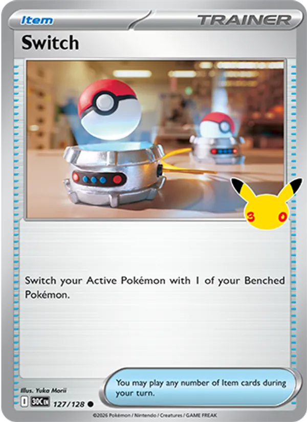 Switch Normal 127/128 30th Celebration Pokémon Card