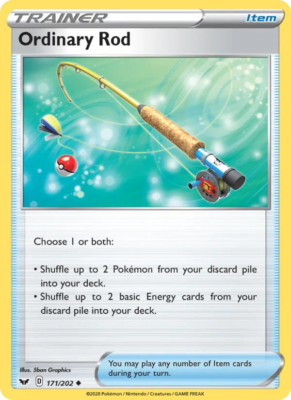 Ordinary Rod Reverse Holo 171/202 Sword & Shield Pokémon Card