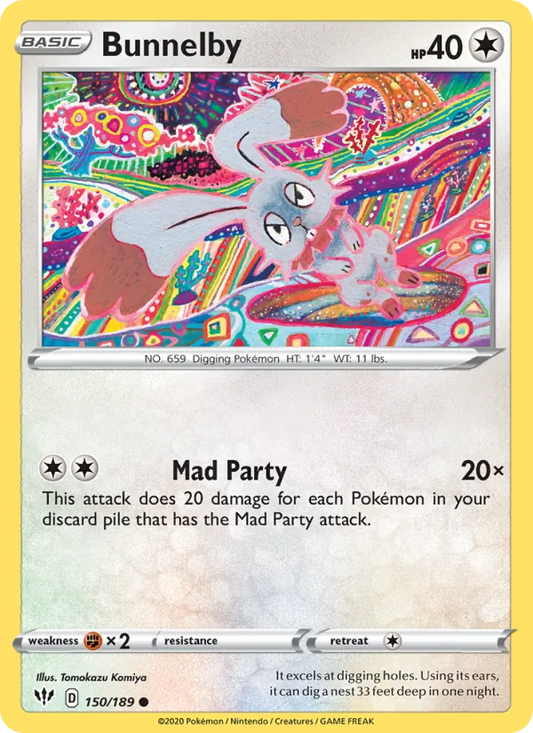Bunnelby Normal 150/189 Darkness Ablaze Pokémon Card