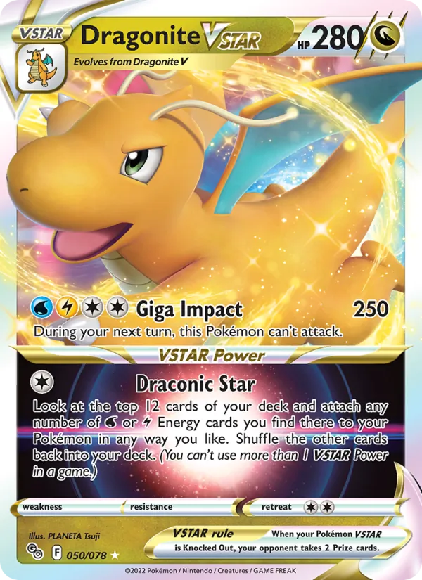 Dragonite VSTAR Holo 050/78 Pokémon GO Pokémon Card