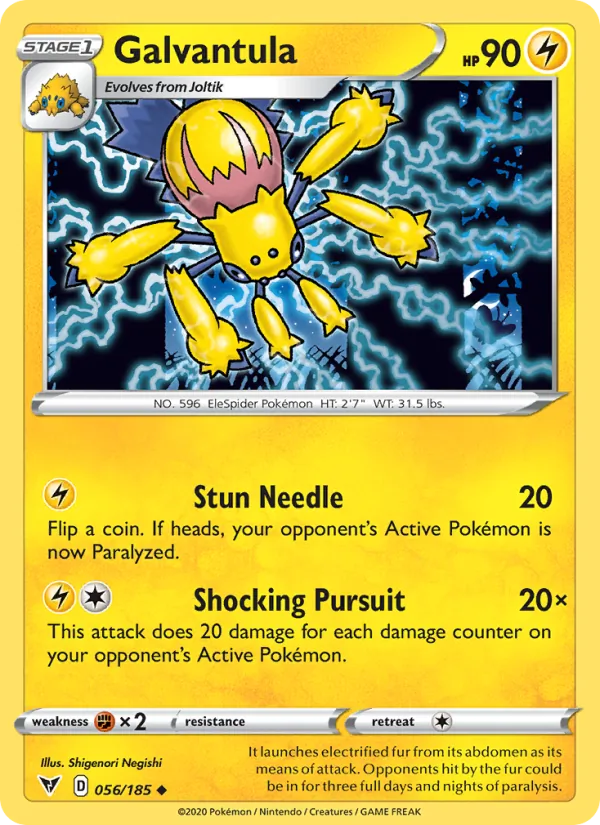 Galvantula Reverse Holo 056/185 Vivid Voltage Pokémon Card