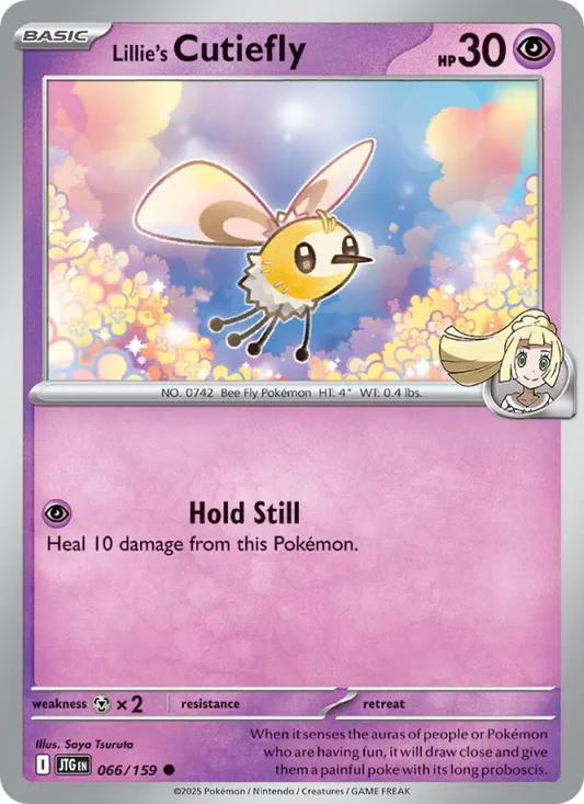 Lillie's Cutiefly Reverse Holo 066/159 Journey Together Pokémon Card