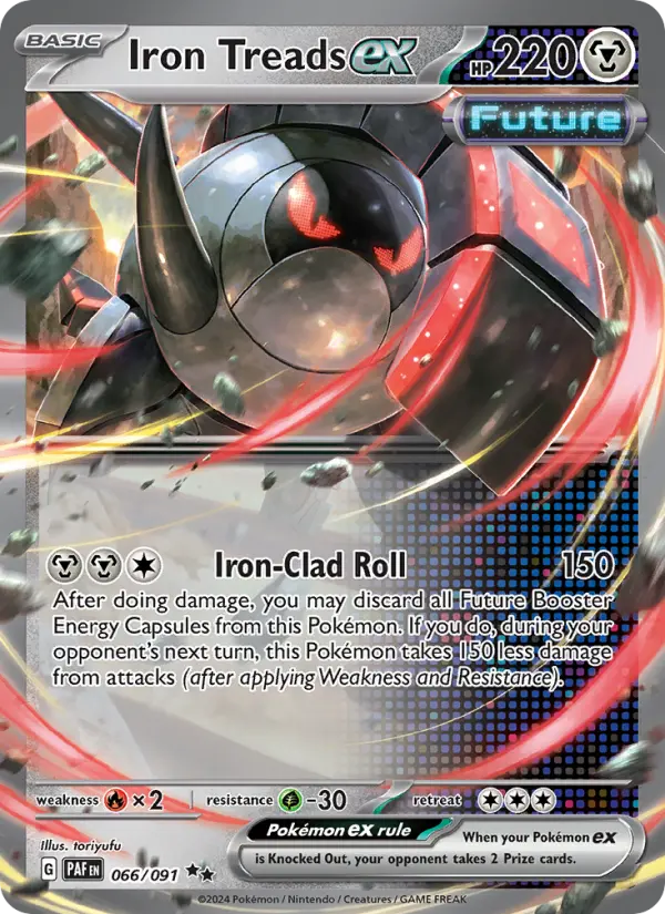 Iron Treads ex Holo 066/91 Paldean Fates Pokémon Card
