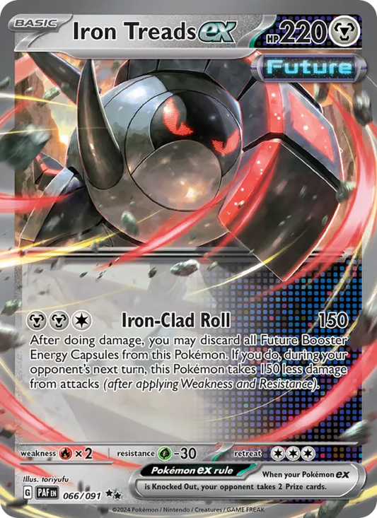 Iron Treads ex Holo 066/91 Paldean Fates Pokémon Card