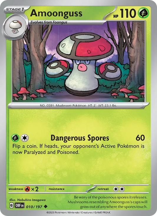 Amoonguss Normal 010/197 Obsidian Flames Pokémon Card
