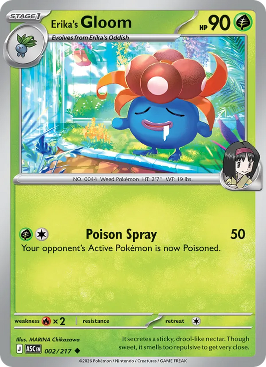 Erika's Gloom Normal 002/217 Ascended Heroes Pokémon Card