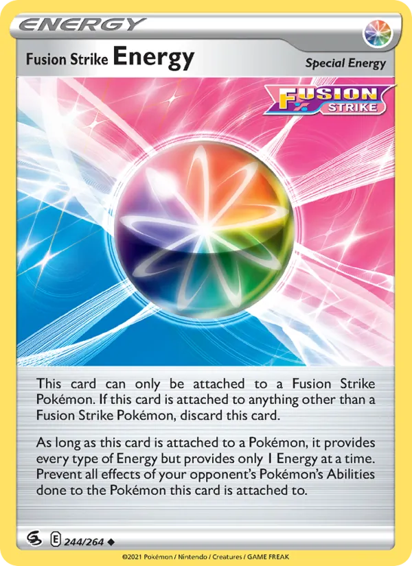 Fusion Strike Energy Reverse Holo 244/264 Fusion Strike Pokémon Card