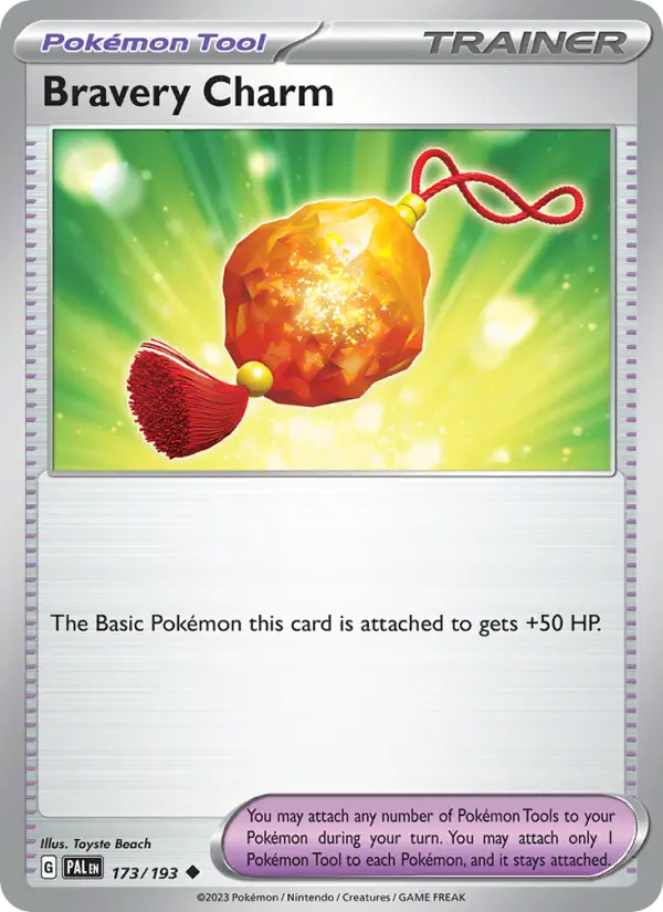 Bravery Charm Non-Foil 173/193 Paldea Evolved Pokémon Card