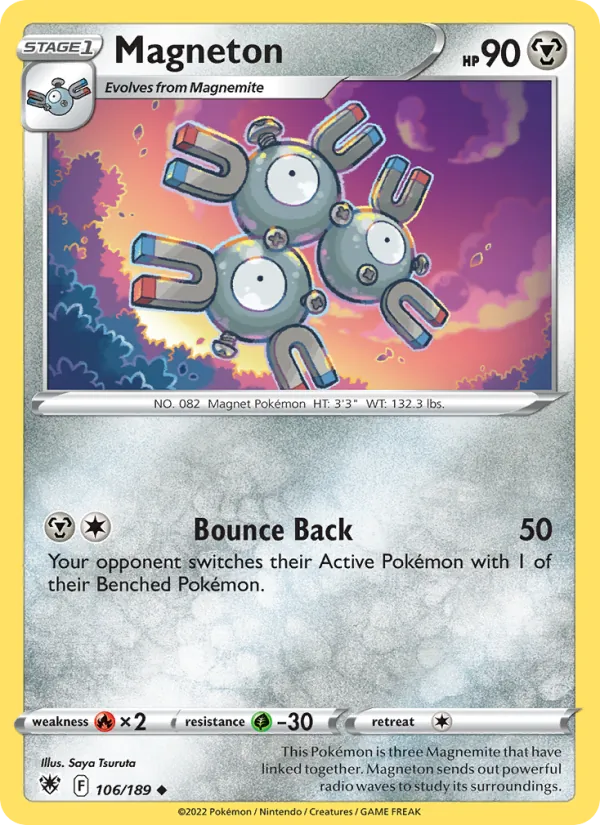 Magneton Reverse Holo 106/189 Astral Radiance Pokémon Card