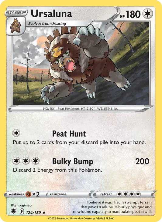 Ursaluna Reverse Holo 124/189 Astral Radiance Pokémon Card