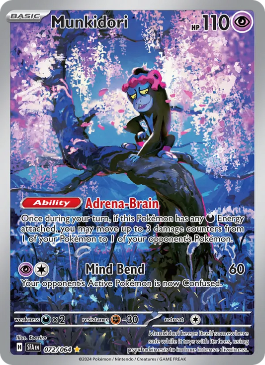 Munkidori Holo 072/64 Shrouded Fable Pokémon Card