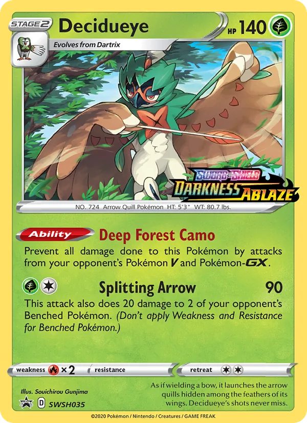 Decidueye Holo WH035/307 SWSH Black Star Promos Pokémon Card