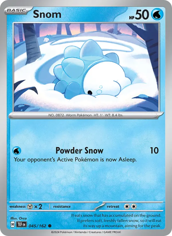 Snom Reverse Holo 045/162 Temporal Forces Pokémon Card