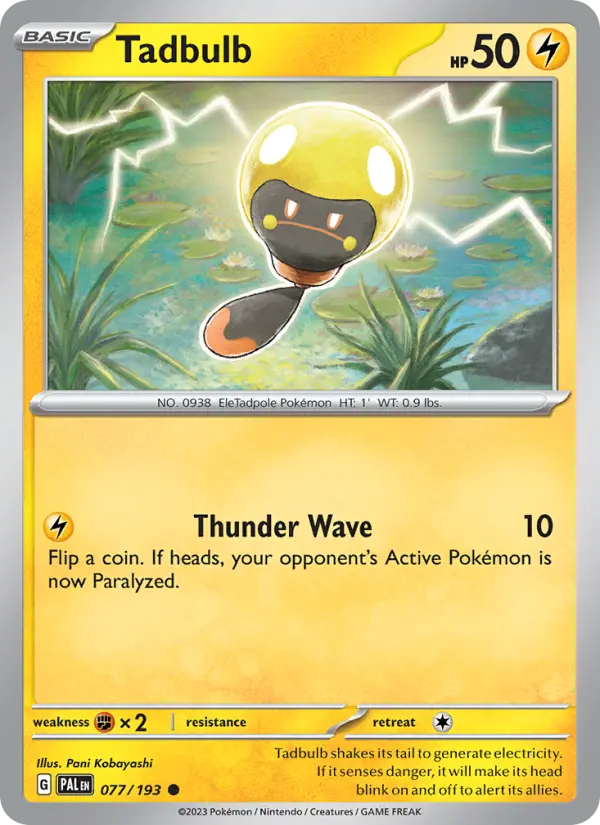 Tadbulb Non-Foil 077/193 Paldea Evolved Pokémon Card