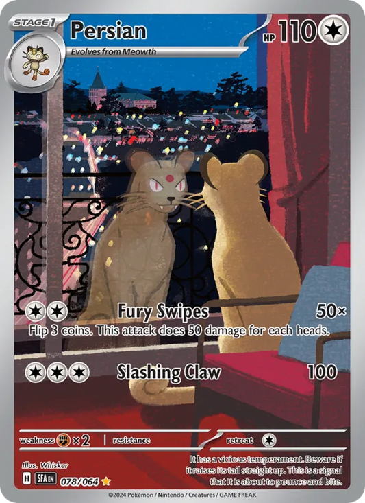 Persian Holo 078/64 Shrouded Fable Pokémon Card