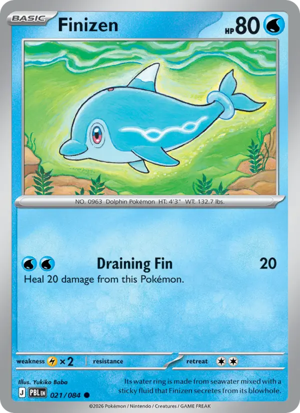 Finizen Reverse Holo 021/84 Pitch Black Pokémon Card