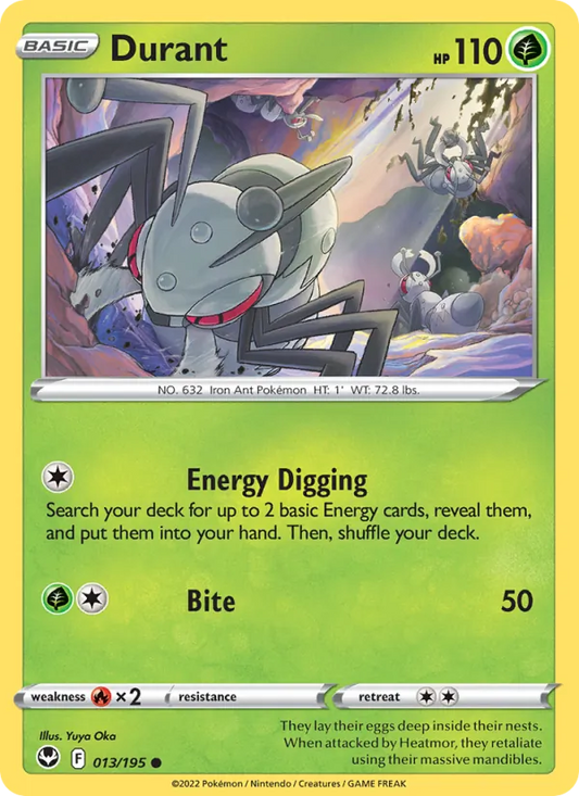 Durant Normal 013/195 Silver Tempest Pokémon Card