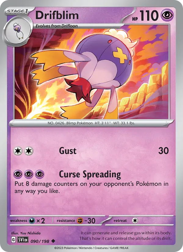 Drifblim Non-Foil 090/198 Scarlet & Violet Pokémon Card