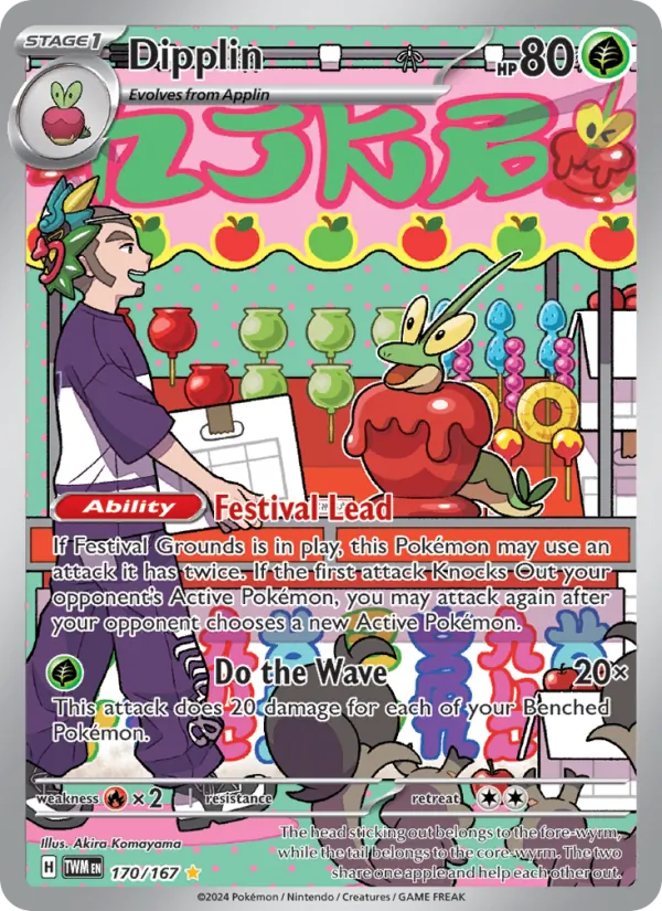 Dipplin Holo 170/167 Twilight Masquerade Pokémon Card