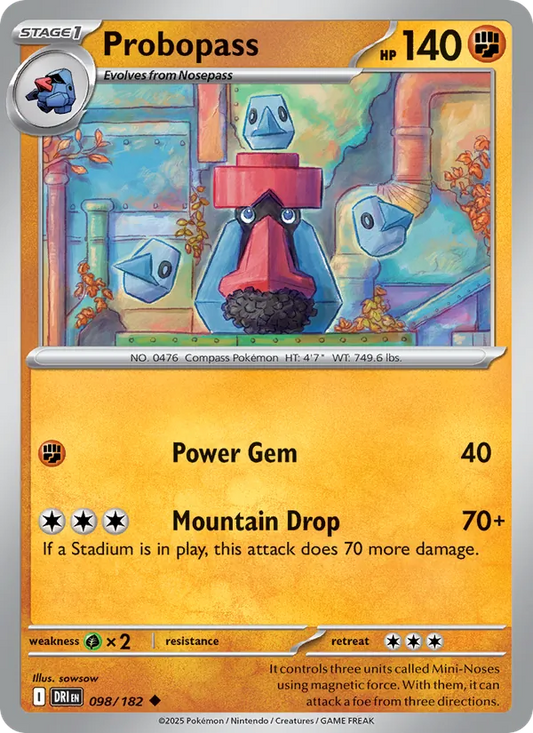 Probopass Normal 098/182 Destined Rivals Pokémon Card