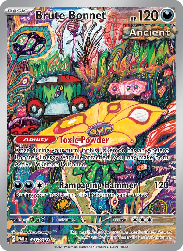 Brute Bonnet Holo 207/182 Paradox Rift Pokémon Card