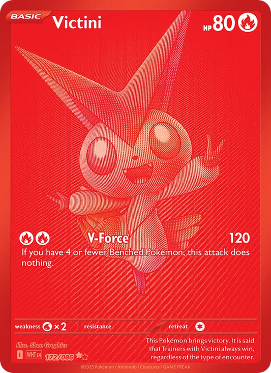 Victini Holo 172/86 White Flare Pokémon Card