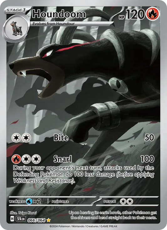 Houndoom Holo 066/64 Shrouded Fable Pokémon Card