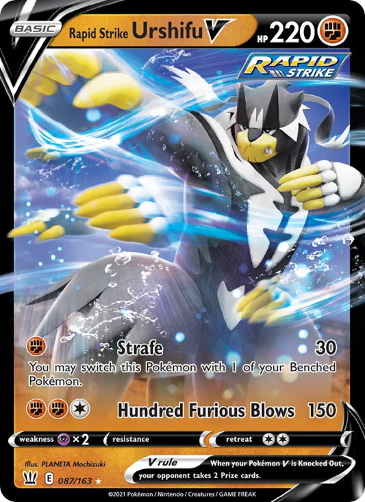Rapid Strike Urshifu V Holo 087/163 Battle Styles Pokémon Card