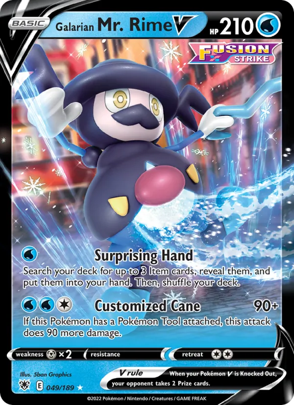 Galarian Mr. Rime V Holo 049/189 Astral Radiance Pokémon Card