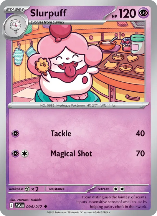 Slurpuff Reverse Holo 094/217 Ascended Heroes Pokémon Card