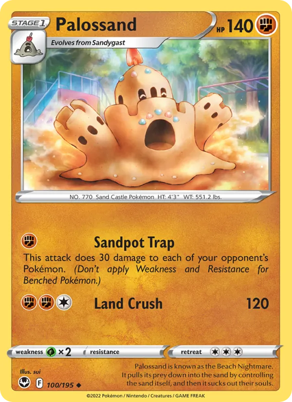 Palossand Reverse Holo 100/195 Silver Tempest Pokémon Card