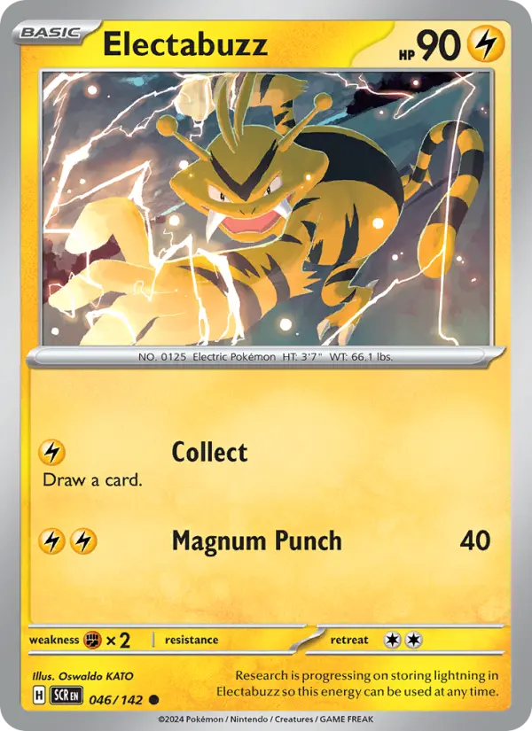 Electabuzz Reverse Holo 046/142 Stellar Crown Pokémon Card