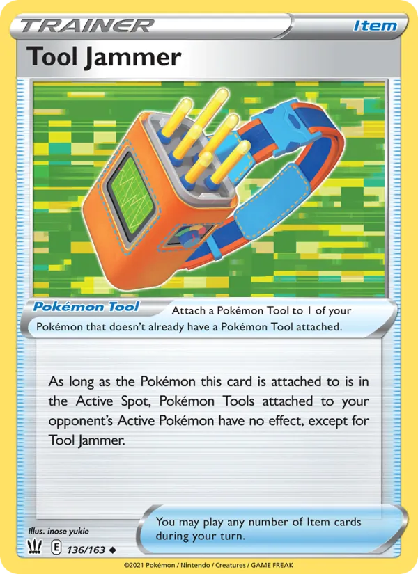 Tool Jammer Reverse Holo 136/163 Battle Styles Pokémon Card