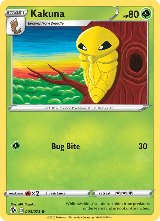 Kakuna Normal 003/73 Champion's Path Pokémon Card