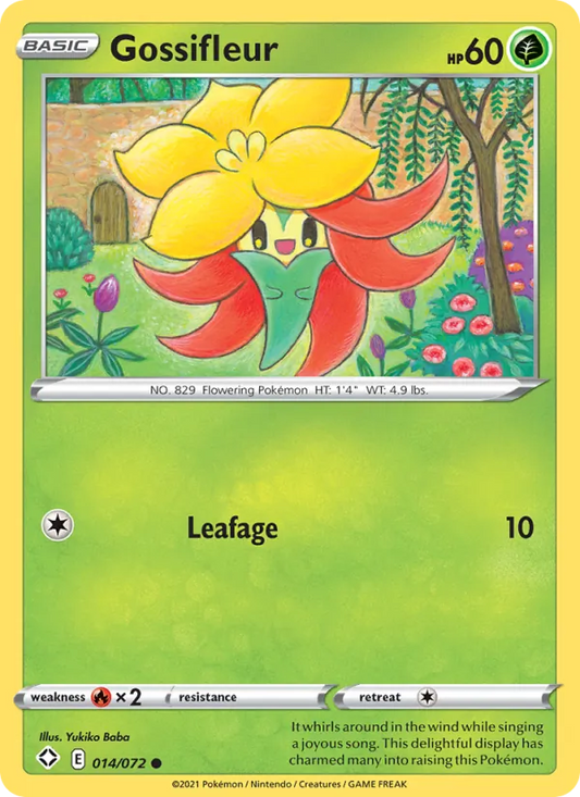 Gossifleur Reverse Holo 014/72 Shining Fates Pokémon Card