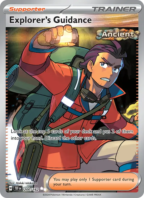 Explorer's Guidance Holo 200/162 Temporal Forces Pokémon Card