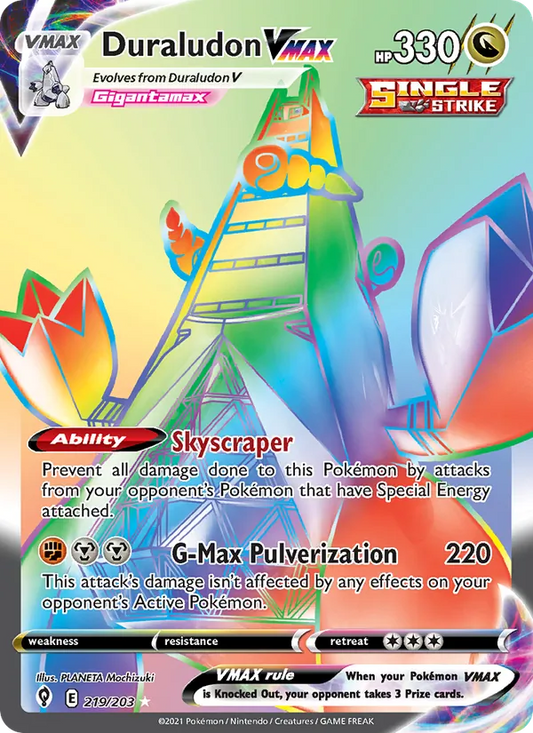 Duraludon VMAX Holo 219/203 Evolving Skies Pokémon Card