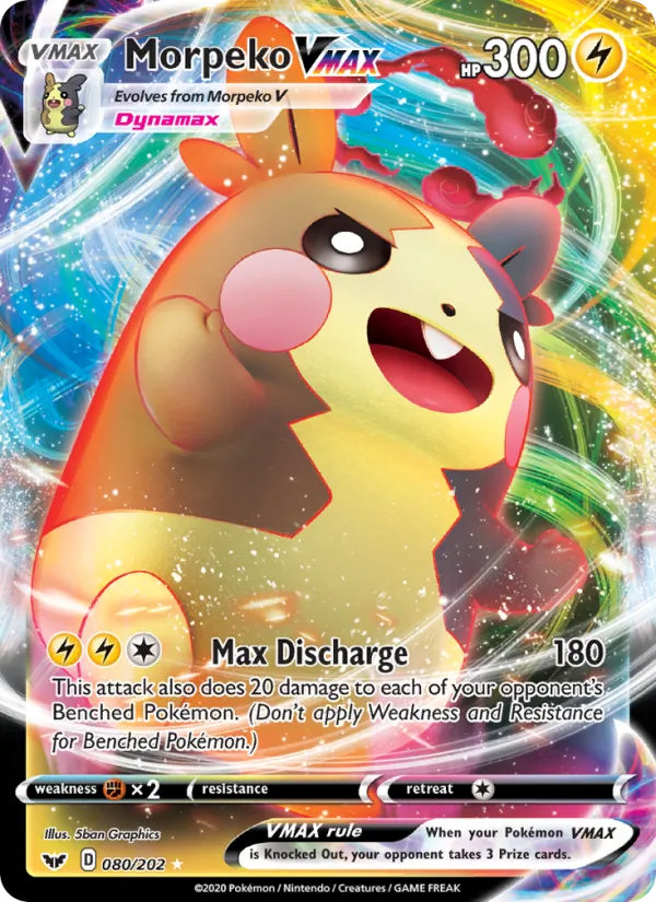 Morpeko VMAX Holo 080/202 Sword & Shield Pokémon Card