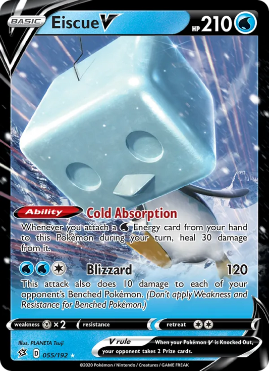 Eiscue V Holo 055/192 Rebel Clash Pokémon Card