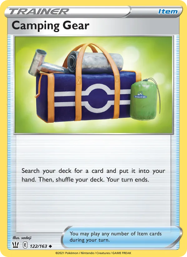 Camping Gear Reverse Holo 122/163 Battle Styles Pokémon Card