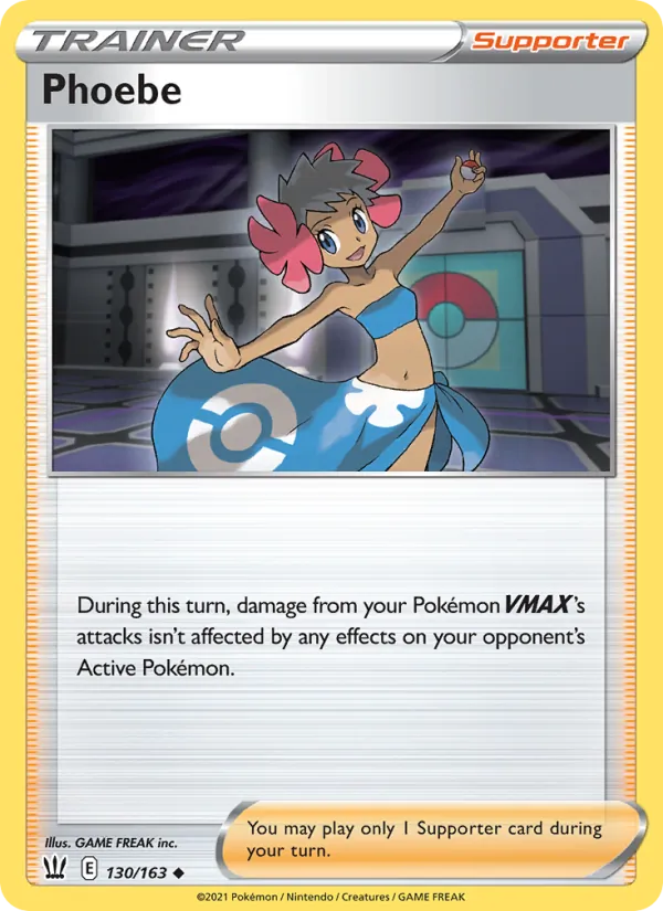 Phoebe Reverse Holo 130/163 Battle Styles Pokémon Card