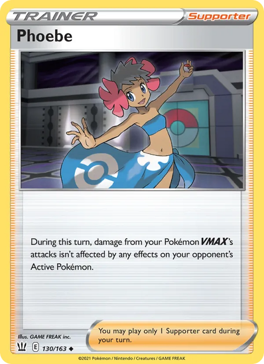 Phoebe Reverse Holo 130/163 Battle Styles Pokémon Card