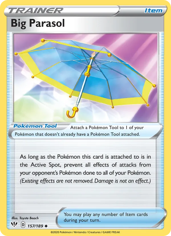 Big Parasol Reverse Holo 157/189 Darkness Ablaze Pokémon Card