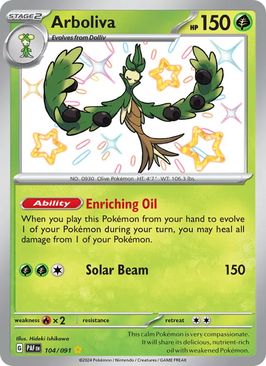 Arboliva Holo 104/91 Paldean Fates Pokémon Card