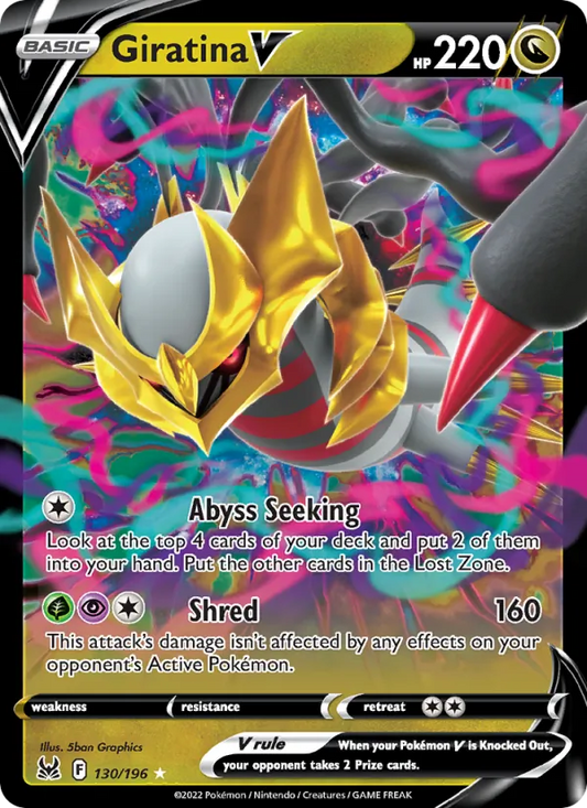 Giratina V Holo 130/196 Lost Origin Pokémon Card