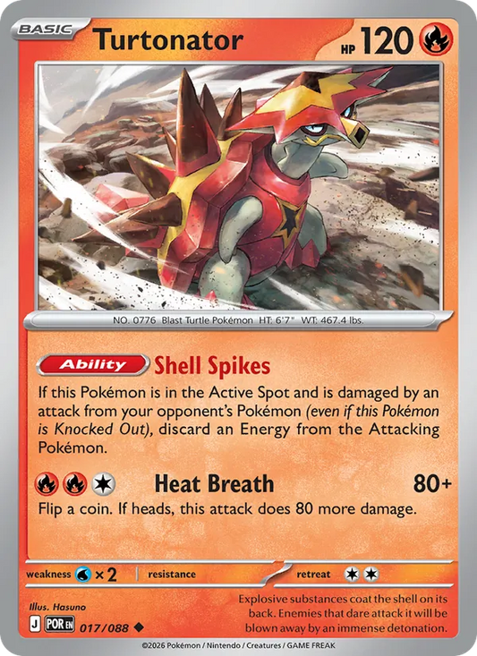 Turtonator Normal 017/88 Perfect Order Pokémon Card